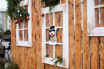 Christmas and New Year decorations in the city for the New Year 2026