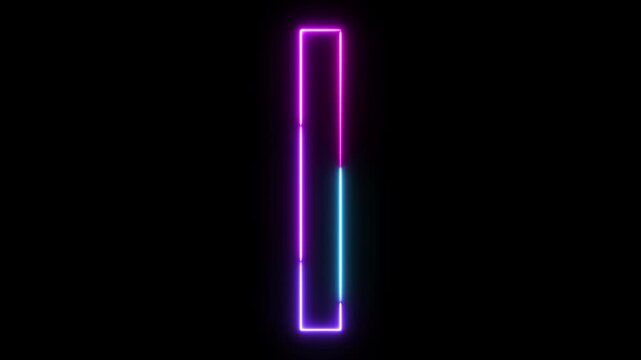 Colorful Neon Glowing Small Letter l Text Animation, Vibrant Multicolor Electric Outline Typography on Black Background, Futuristic Light Stroke Effect for Modern Titles, Logos, Motion Graphics, and