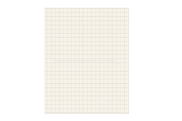 White squared paper with subtle shadow on transparent background for notes and design elements