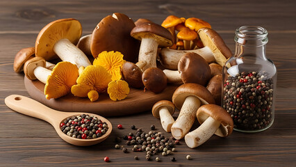 Wild mushrooms and seasonings for pickling 32201621 1