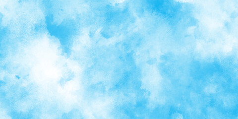 Light sky blue watercolor background, Abstract beautiful light blue cloudy sky concept for design template, illustration art marble painting sky, abstract design watercolor picture painting .