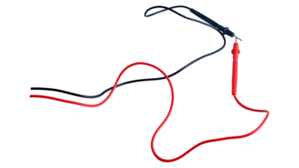 Electrical Test Leads and Probes With Red and Black Wires for Circuit Testing and Measurement Devices