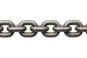 Obraz premium Strong metal chain representing connection, security, teamwork, and unity on a transparent background