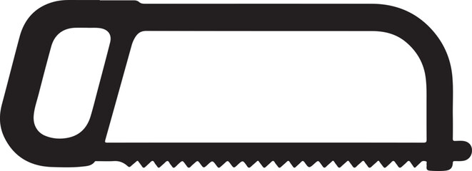 Industrial hack saw with sharp blade silhouette © vectorzking