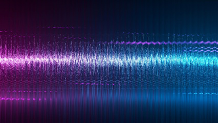 Digital sound wave equalizer display, vibrant light spectrum energy