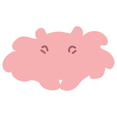 シンプルにデフォルメしたかわいいメンダコのイラスト