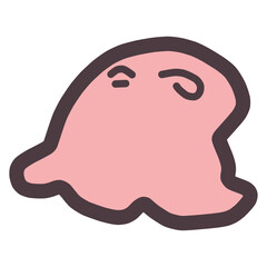 シンプルにデフォルメしたかわいいメンダコのイラスト