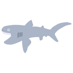 シンプルにデフォルメした深海鮫のメガマウスのイラスト