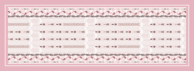 digital silk scarf design with seamless textile pattern © remember