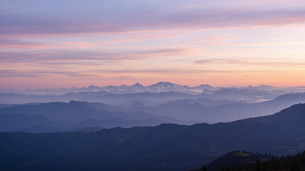 Fototapeta premium sunset in the mountains