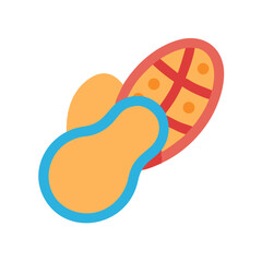 Two abstract peanut shapes on a white background