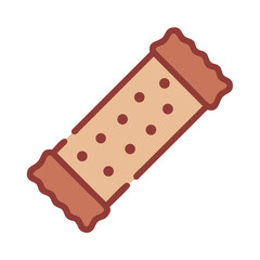 Cartoon energy bar flat icon illustration on white background