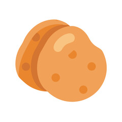 Two potatoes in flat design style on white background