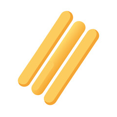 Minimalist yellow sticks with soft gradient on white background