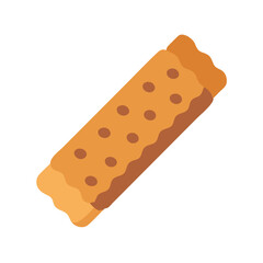 Isolated cracker biscuit against white background food stock image