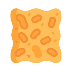 Abstract orange pattern with rounded shapes on white background