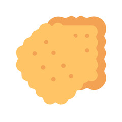 Stylized illustration of square cracker against a white background