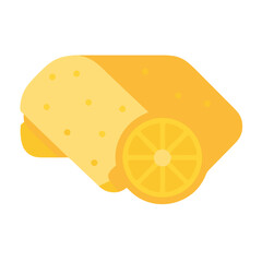 Stylized Lemon Vector Illustration on a white background