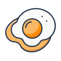 Vector illustration of a sunny side up fried egg