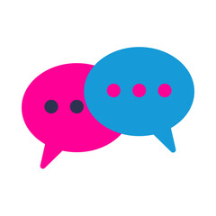 Speech Bubble Chat GraphicDigital Design for CommunicationRelated Concepts and Social Media Engagement with Clean and Colorful Style on a Transparent Background