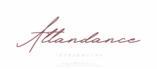 Lettering Minimalist Fashion. Elegant alphabet letters serif font and number. Typography fonts regular uppercase, lowercase.