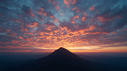 sunset over the mountains
