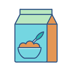 Cereal box with bowl design for healthy breakfast