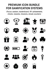 Fototapeta premium gamification vector icon