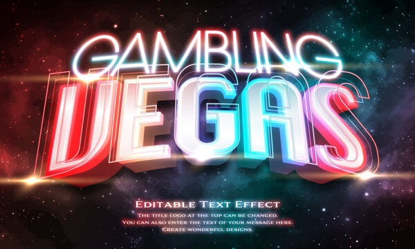 [Editable Text Effect Logo] &rdquo; Gambling Vegas  Logo&rdquo; The title logo style is a logo style reminiscent of a game title, floating magnificently in starry space.