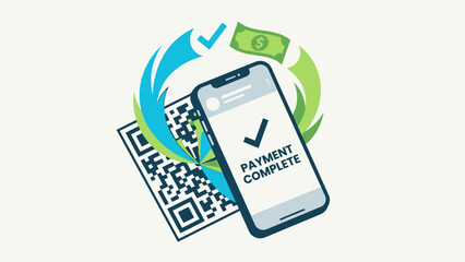 Online Payment Confirmation Via Smartphone And QR Code Scan