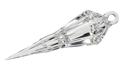 Crystal pendant charm on white background