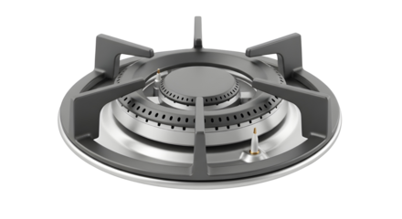 Gas stove burner isolated on white background