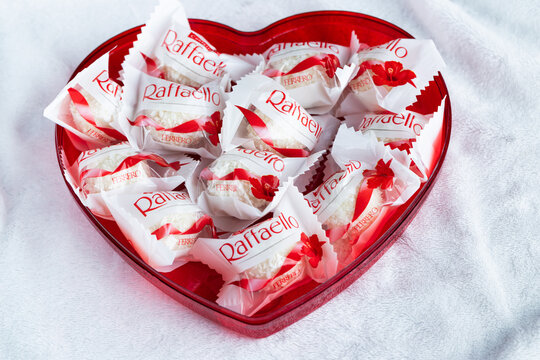 Heart Shaped Box Of Raffaello Candies Gift