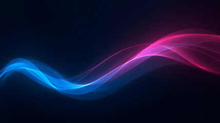 Fototapeta premium Elegant abstract background with flowing blue and pink waves of light energy