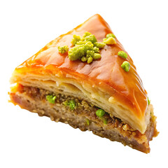 Baklava Slice PNG Isolated on Transparent Background