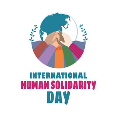 International Human Solidarity Day Poster Vector Illustration