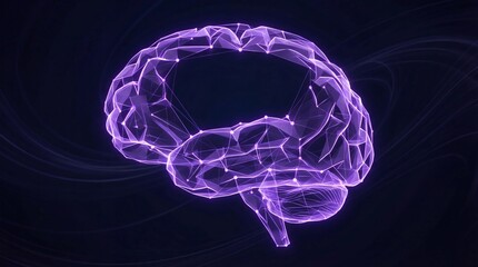 Minimal neural grid visualization with a clean purple glow. Designed with negative space for text placement, ideal for AI startups, tech branding, and intelligent digital marketing use.