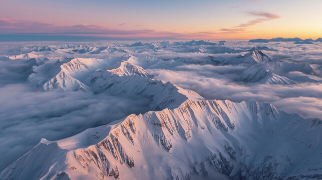 sunrise over the mountains