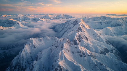 sunrise over the mountains