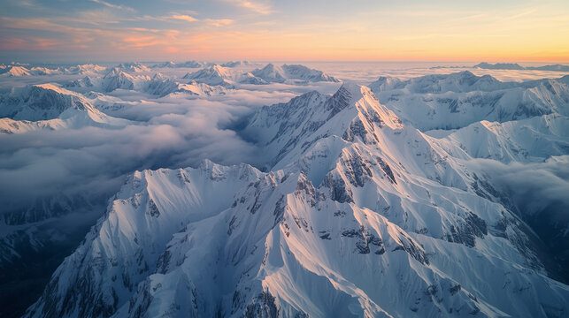 sunrise over the mountains - Powered by Adobe