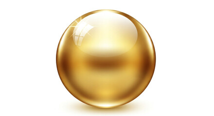 Stunning golden liquid drop illustration representing wealth luxury serum or precious oil ingredient isolated on white