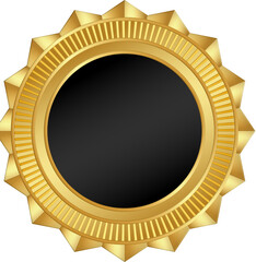 Gold and Black Certificate Seal Badge