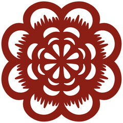 chinese floral paper cutting