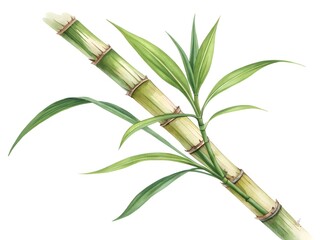 Suger cane isolated on white background.