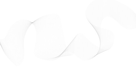 Stylized line art background. Vector illustration. Wave with lines created using blend tool. Abstract wave element for design. Digital frequency track equalizer.