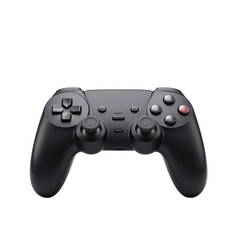 Black gaming controller isolated object