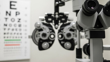 Fototapeta premium Ophthalmology Eye Examination Background