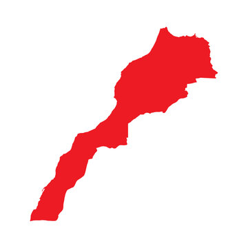 Abstract Red Morocco Simple Map