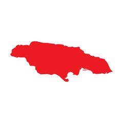 Fototapeta premium Abstract Red Jamaica Simple Map