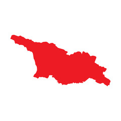 Fototapeta premium Abstract Red Georgia Simple Map
